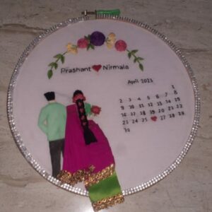 Customized Embroidery Hoop – Marriage Anniversary