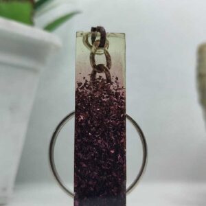 I Alphabet Resin Art Keychain Letter