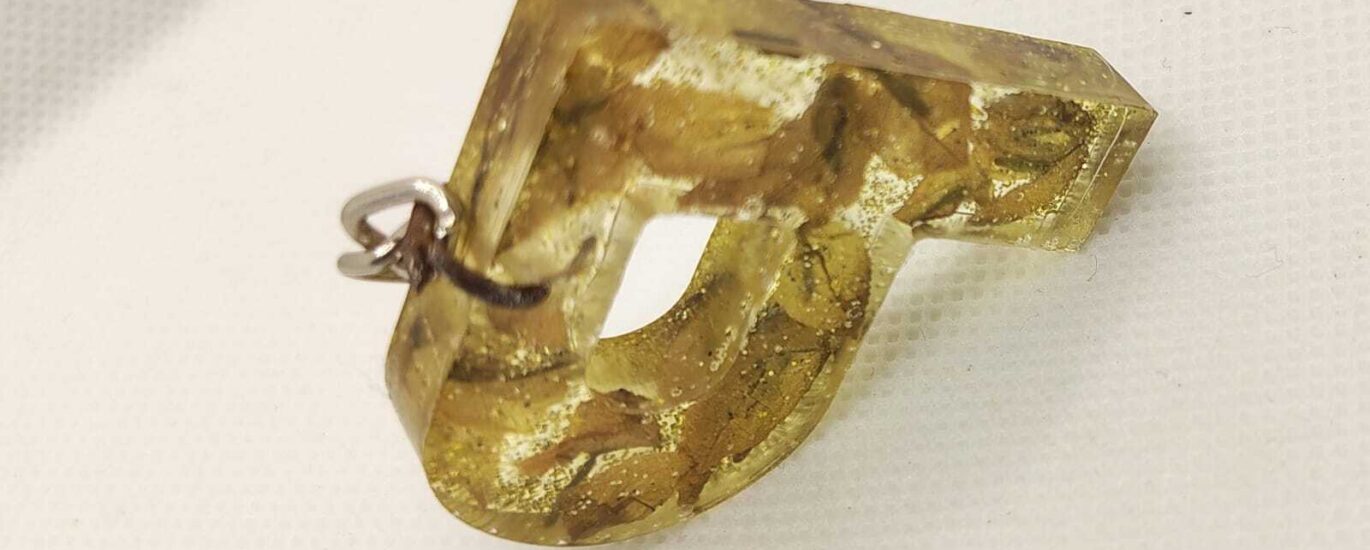 P Alphabet Resin Art Keychain Letter