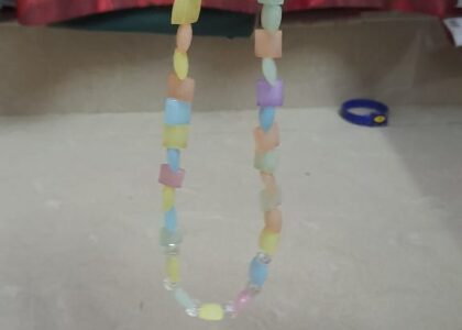 Vintage Bohemian Glass Multicolor Necklace & Earring – A Timeless Statement from Pinkolor Store