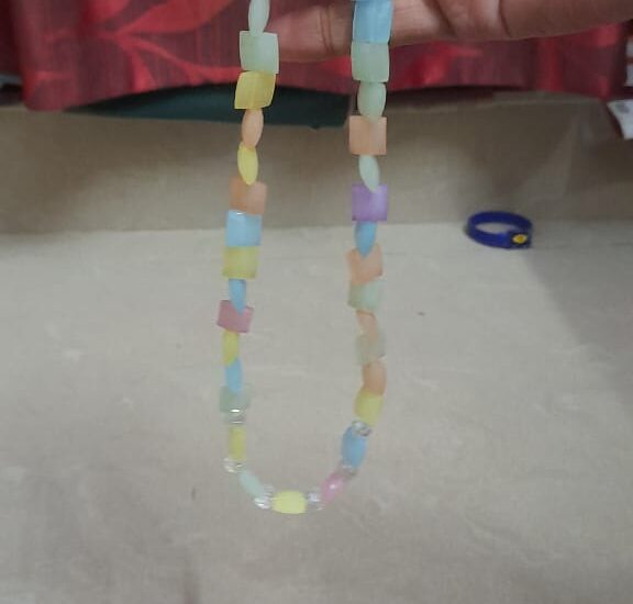 Vintage Bohemian Glass Multicolor Necklace & Earring – A Timeless Statement from Pinkolor Store
