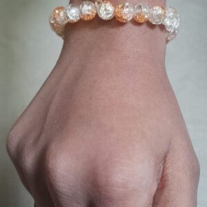 Midnight Cat & Moon Beaded Bracelet – Orange & Yellow White Jewelry